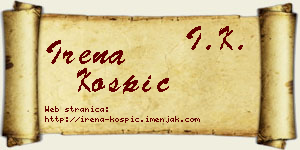 Irena Košpić vizit kartica